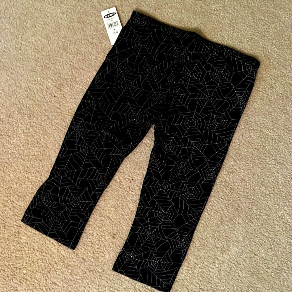 Girls Spiderweb Leggings - Halloween Pattern
